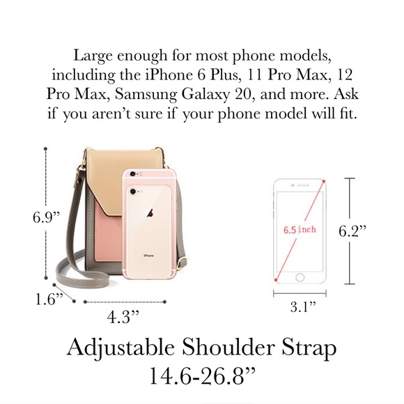 Multifunctional Vegan Leather Crossbody Purse - Picture 16 of 16